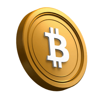 Pièce Bitcoin (BTC) penchée dans la mise en page de la section hero