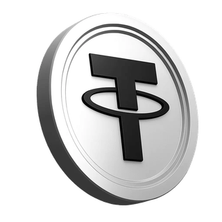 Section d'information de la plateforme présentant le graphique du jeton Tether USDT